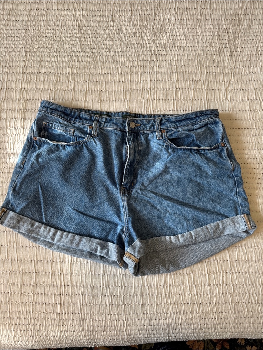 wild fable Blue Cuffed Denim Shorts